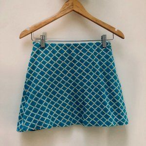 Zara Blue Patterned Mini Skirt